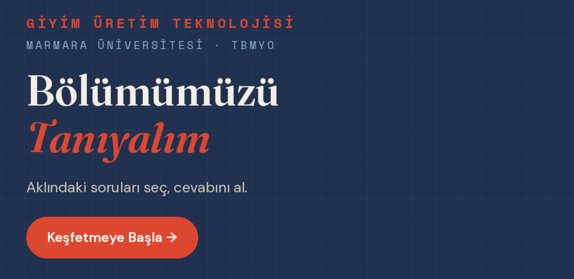 Bölümümüzü Tanıyalım
Bölümümüzü Tanıyalım
Bölümümüzü Tanıyalım